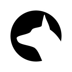 Dog animal logo. Vector image