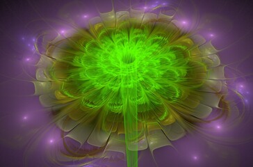 Obraz premium Abstract fractal image on the violet background