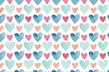 Seamless Heart Pattern Vector Background for Design and Decoration