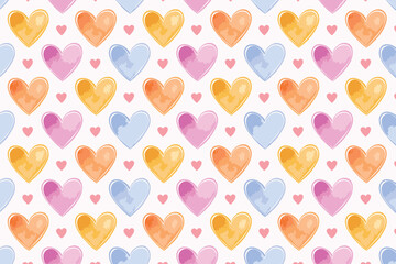 Seamless Heart Pattern Vector Background for Design and Decoration