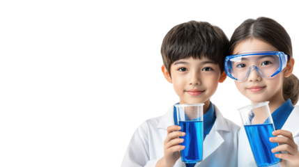 Young scientists exploring the wonders of science through colorful test tube experiments