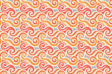 Retro 70s Groovy Hippie Backgrounds with Psychedelic Waves and Swirl Patterns