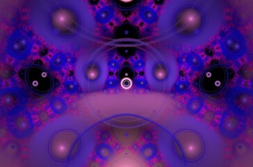 Abstract fractal image on the black background