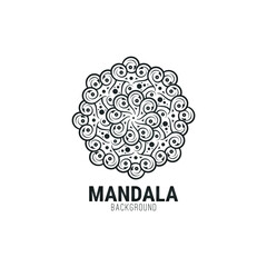 Mandala flat background design template