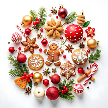 a christmas theme with a gingerbread man and a gingerbread man on the top7