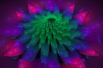 Abstract fractal 3d circle image