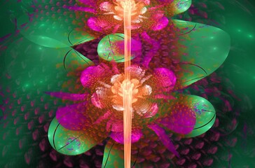 Abstract fractal 3d circle image