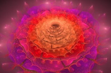 Abstract fractal 3d circle image