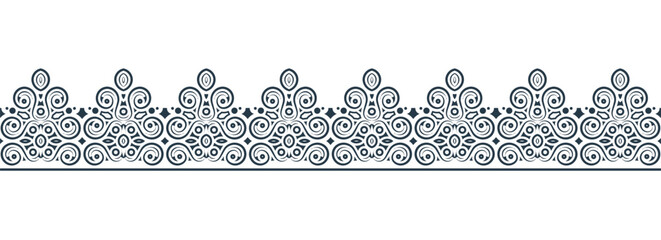 Flat ornament style ethnic seamless borders