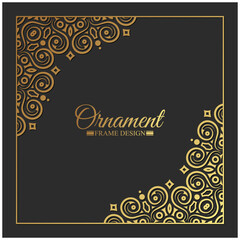 Elegant gold decorative frame design background