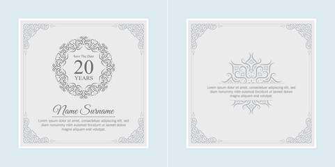 ornament pattern style elegant birthday invitation