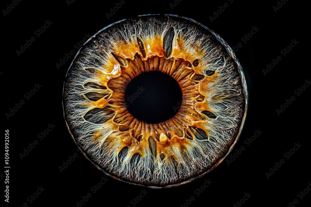 Poster unique close-up of an eye with intricate patterns