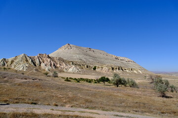 hill landscape in Cappadocia, Turkey