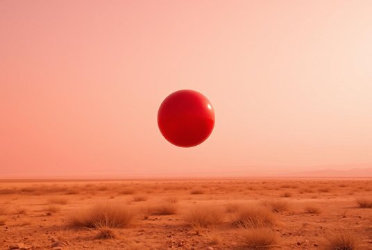 Crimson Orb A deep red pulsating sphere of energy hovering silen