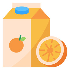 Nutrition Flat Design Illustration,Juice Box Flat Design