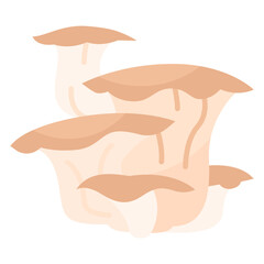 Nutrition Flat Design Illustration,Mushroom Flat Design