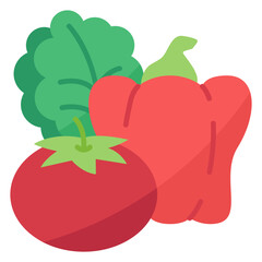 Nutrition Flat Design Illustration,Vegetables Flat Design