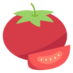 Nutrition Flat Design Illustration,Tomato Flat Design