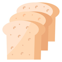 Nutrition Flat Design Illustration,Wheat Bread Flat Design