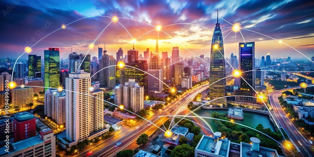 Aufkleber Fast Internet Connectivity for Effortless Browsing and Streaming, Enhancing Productivity and Entertainment with Uninterrupted Access to High-Speed Network Services
