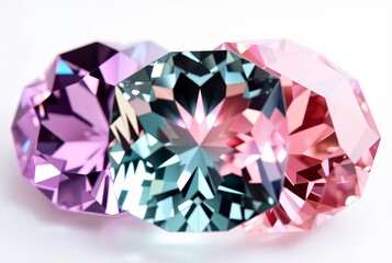 Multiple Exposure Gemstone Facets Layering images of gemstones t