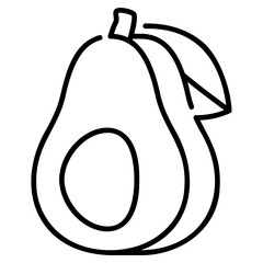 Nutrition Pack Icon,Avocado line Icon