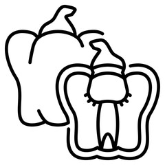 Nutrition Pack Icon,Paprika line Icon