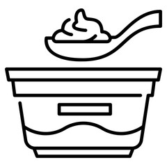 Nutrition Pack Icon,Yogurt line Icon