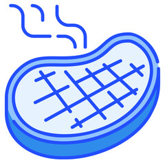 Nutrition Pack Icon,Meat Blue Color Icon