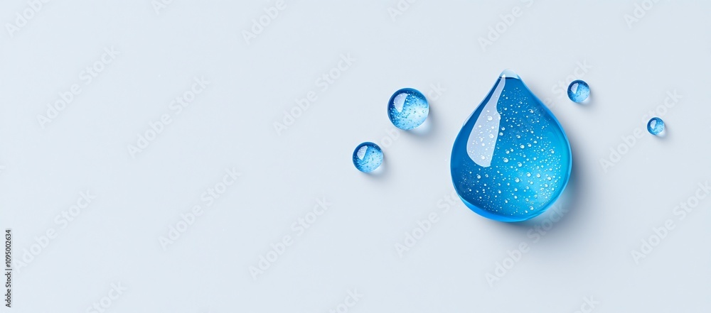 Poster transparent background with bubbles from fizzy water, featuring various-sized spherical shapes creat