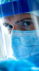 Close-up Portrait of a Medical Worker in Protective Gear
