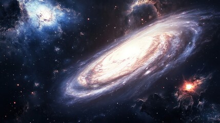 Stunning view of a spiral galaxy in deep space.