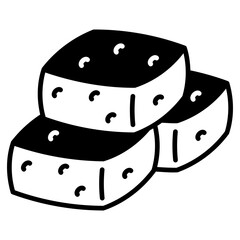 Nutrition Pack Icon,Tofu Black Fill Icon