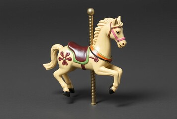 Mini Carousel Horse A single carousel horse with simple details