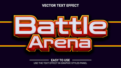 3d battle arena editable text effect