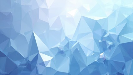 Fototapeta premium Abstract geometric shapes in shades of blue create a serene and modern background for digital design projects