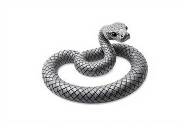 Snake A slithery snake made from a cluster of scales with a desi