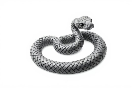 Snake A slithery snake made from a cluster of scales with a desi