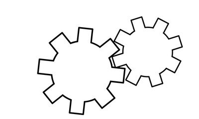 Setting gear design vector, system setting icon