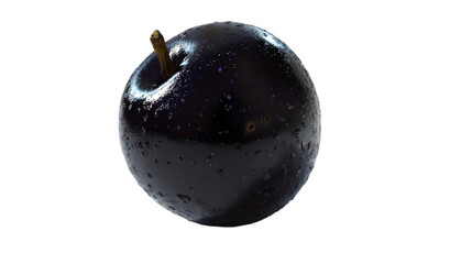 Black Plum 3D Render - Shiny Fruit