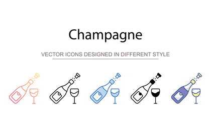 Champagne icon design with white background stock illustration