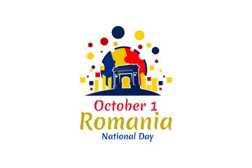 December 1, National Day of Romania. Great Union Day of Romania Vector Illustration. Suitable for greeting card, poster and banner.