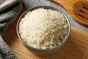bowl of uncooked rice