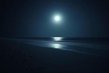 Luminogram of Moonlit Beach A luminogram of a moonlit beach with