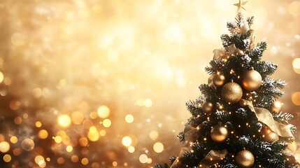 Festive Christmas Elements: Pine Branches, Ornaments, Gifts, Candles, and Snowy Landscapes