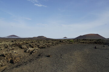 Fog, mist, morning trekking, volcanoes, lanzarote, volcanic island, canary islands, mountain, volcanic rocks, solids, lava, marsian landscape, november 2024