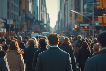 Anonymous Man in Suit, Rush Hour City Crowd