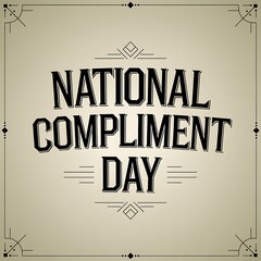 National Compliment Day graphic design art
