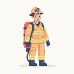 vector set of group of firefighter for your design
