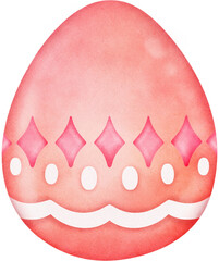 Lovely Dinosaur Pink Egg  Watercolor